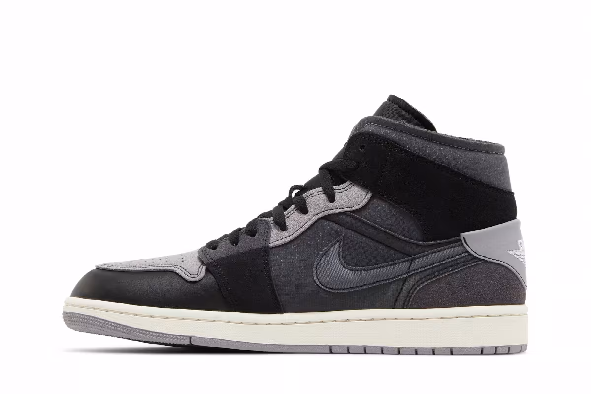 Air Jordan 1 Mid SE Craft Inside Out - Black, view 4