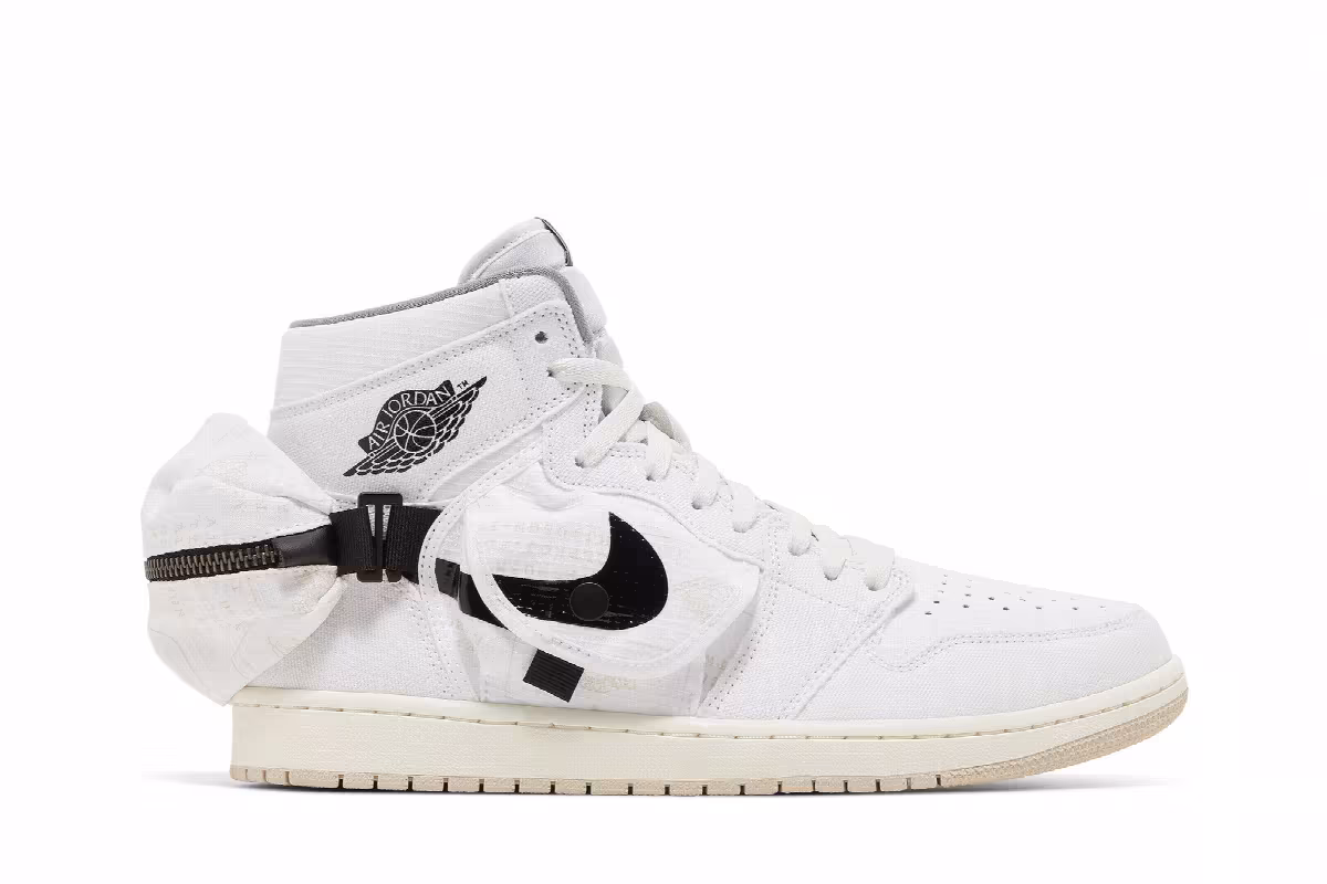 Air Jordan 1 High Utility White Black, view 2