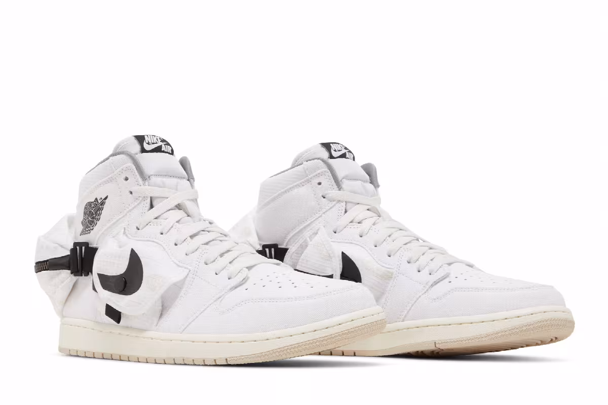 Air Jordan 1 High Utility White Black, view 9