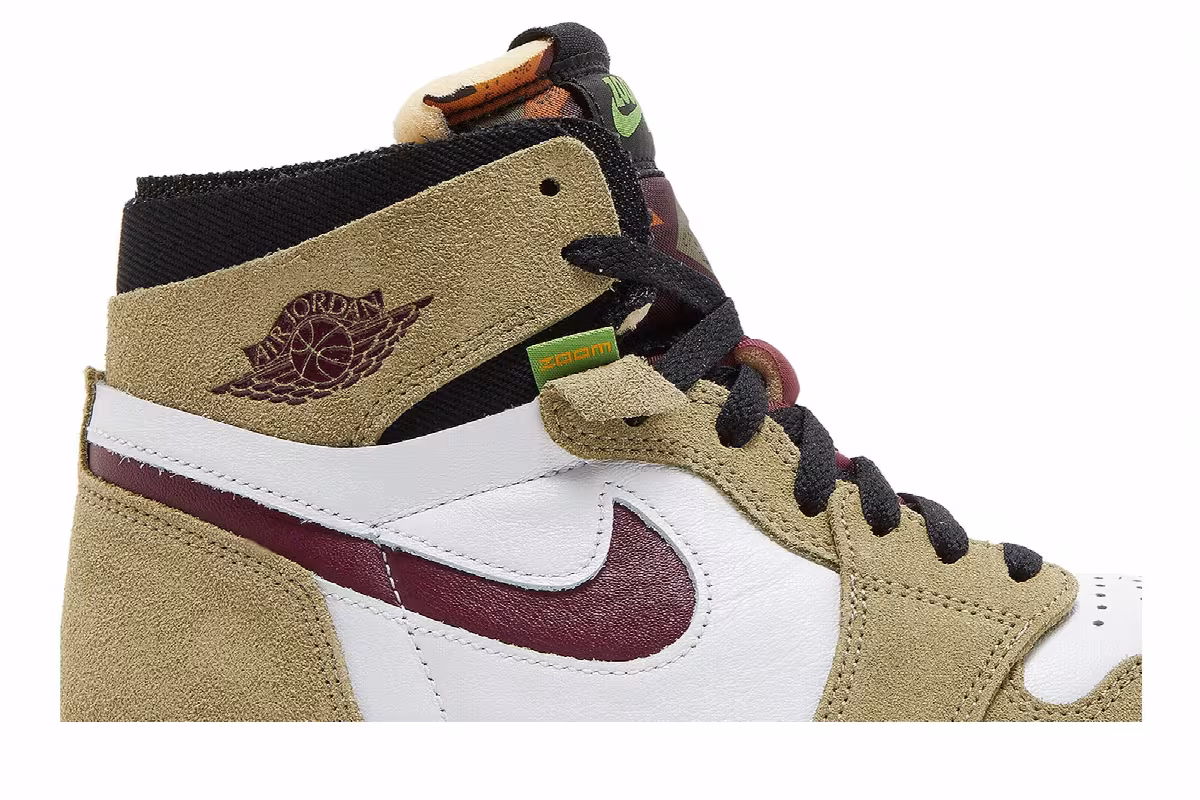 Air Jordan 1 Zoom Comfort Neutral Olive Cherrywood, view 3