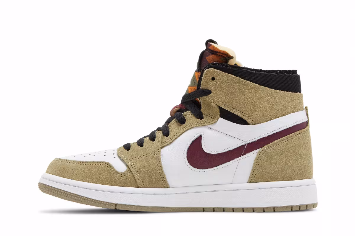Air Jordan 1 Zoom Comfort Neutral Olive Cherrywood, view 4