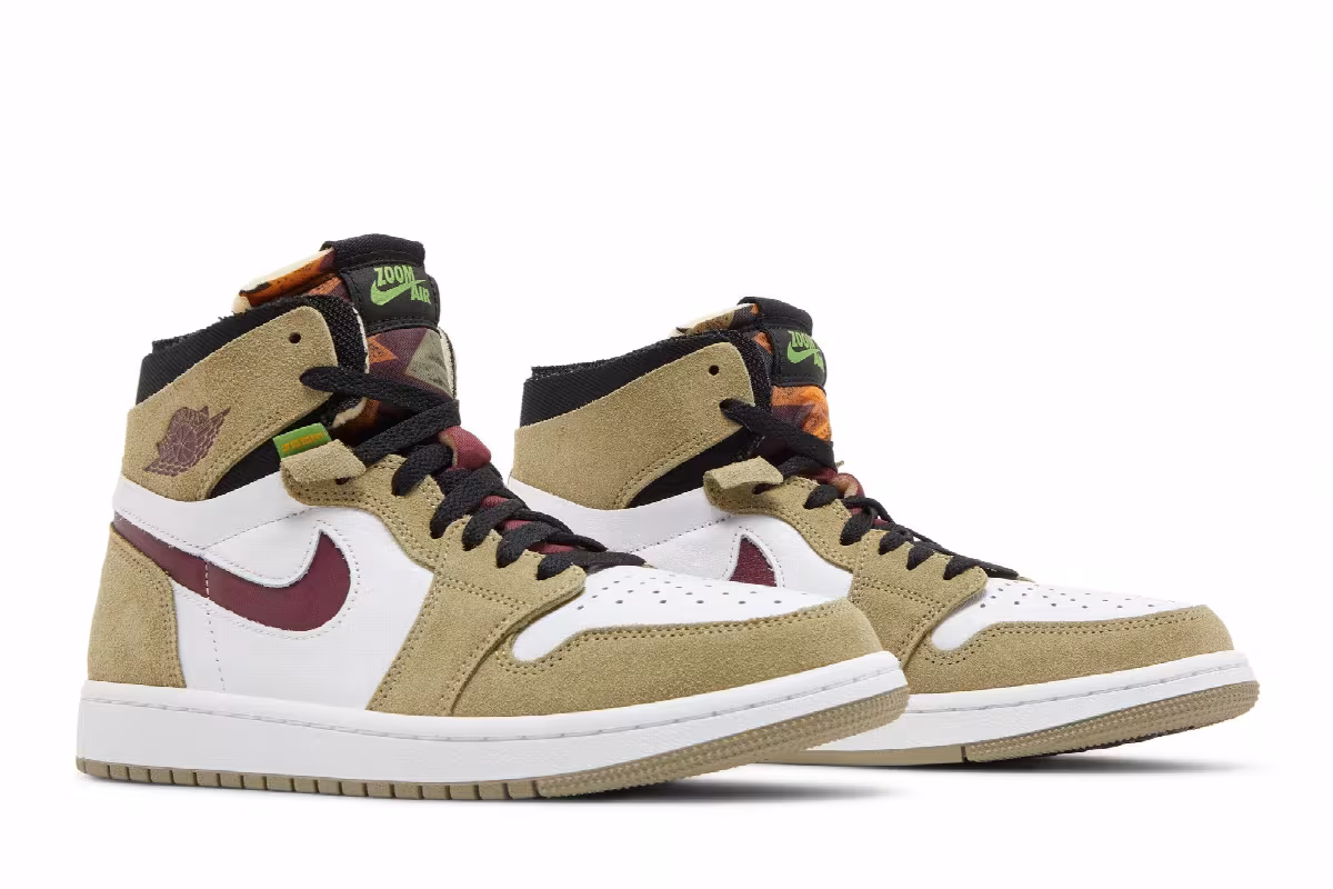 Air Jordan 1 Zoom Comfort Neutral Olive Cherrywood, view 9
