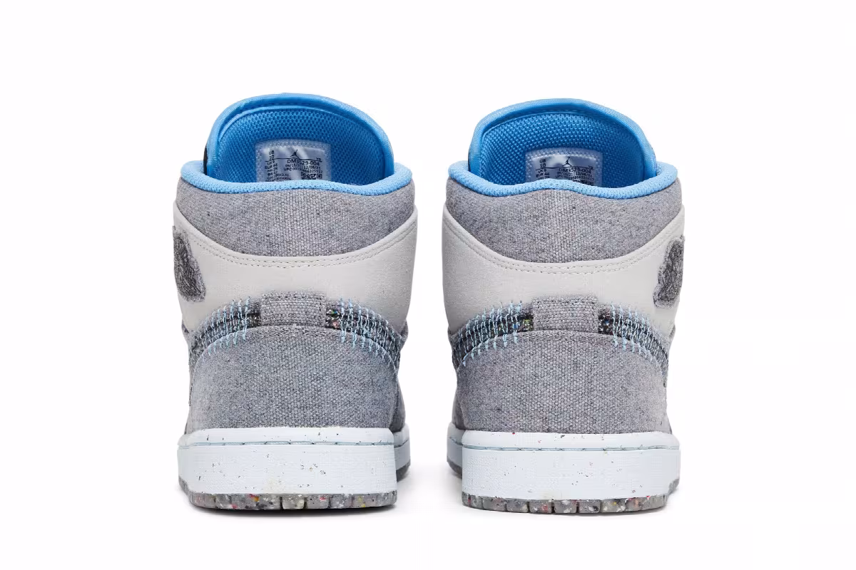Air Jordan 1 Mid Crater Grey University Blue, view 7