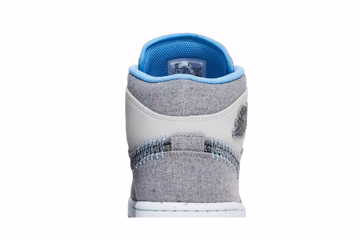 Air Jordan 1 Mid Crater Grey University Blue, view 8