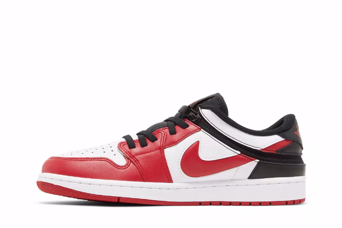 Air Jordan 1 Low FlyEase White Gym Red, view 4