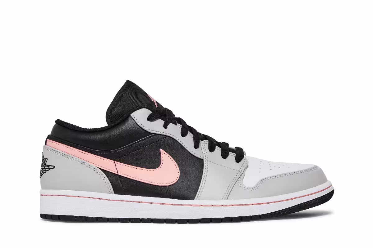 Air Jordan 1 Low Grey Fog Bleached Coral, view 2