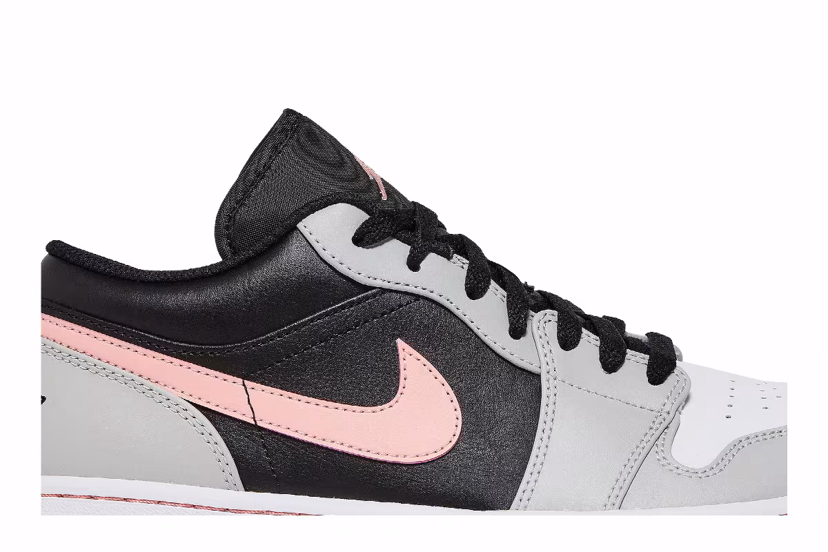 Air Jordan 1 Low Grey Fog Bleached Coral, view 3