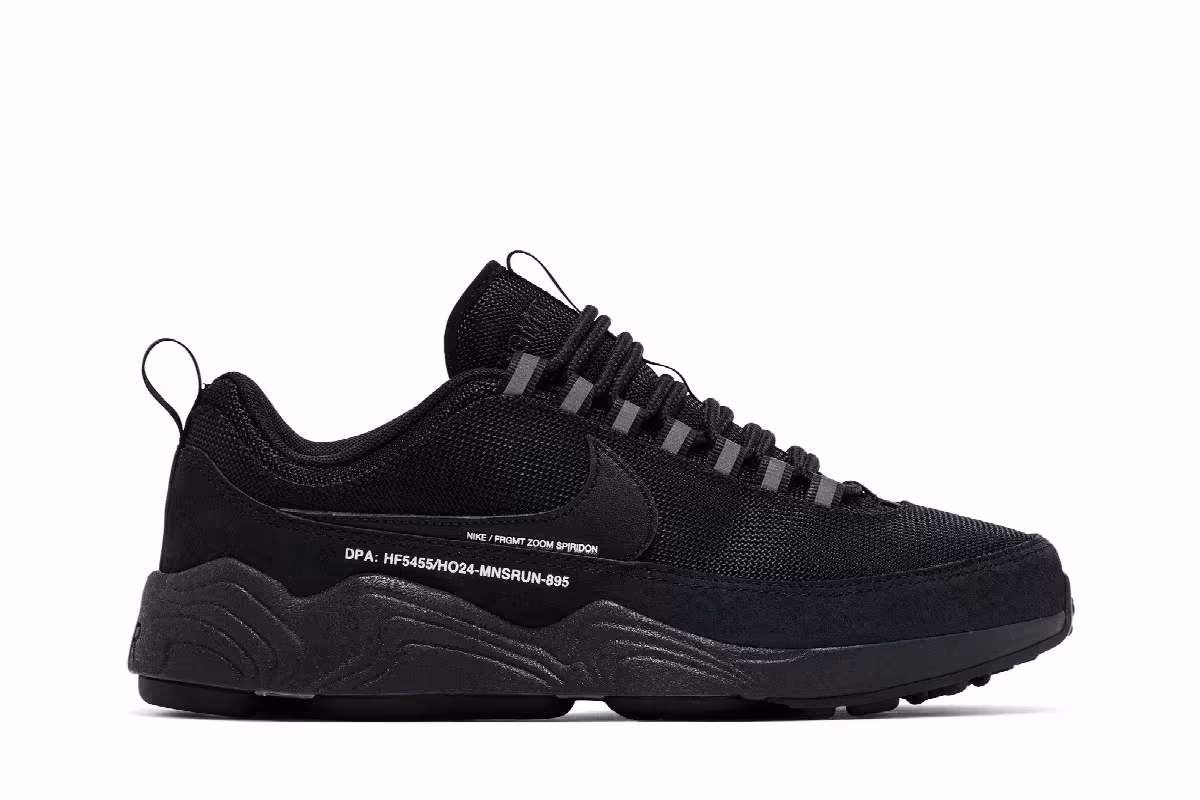 Fragment Design x Nike Air Zoom Spiridon SP Black, view 2