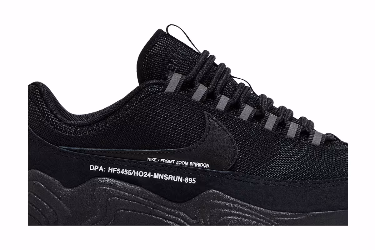 Fragment Design x Nike Air Zoom Spiridon SP Black, view 3