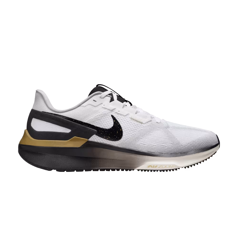 Nike Air Zoom Structure 25 White Metallic Gold Black