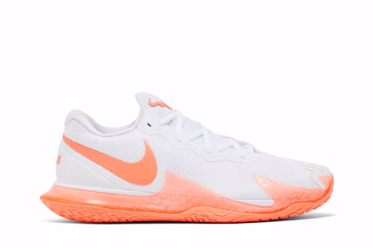 NikeCourt Zoom Vapor Cage 4 Rafa White Bright Mango, view 2