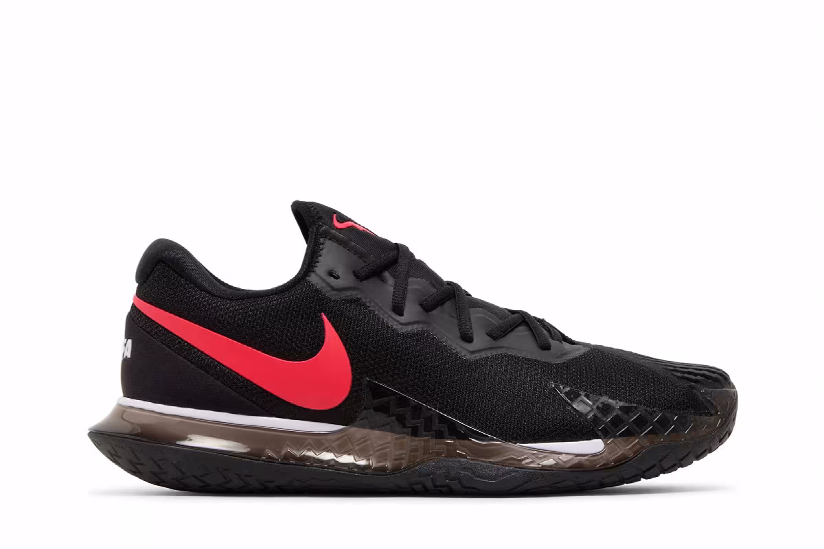 NikeCourt Zoom Vapor Cage 4 Rafa Black Siren Red, view 2