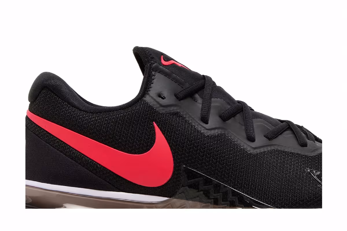 NikeCourt Zoom Vapor Cage 4 Rafa Black Siren Red, view 3