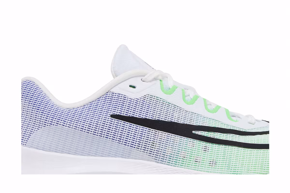 Nike Zoom Fly 5 White Green Strike Blue, view 3