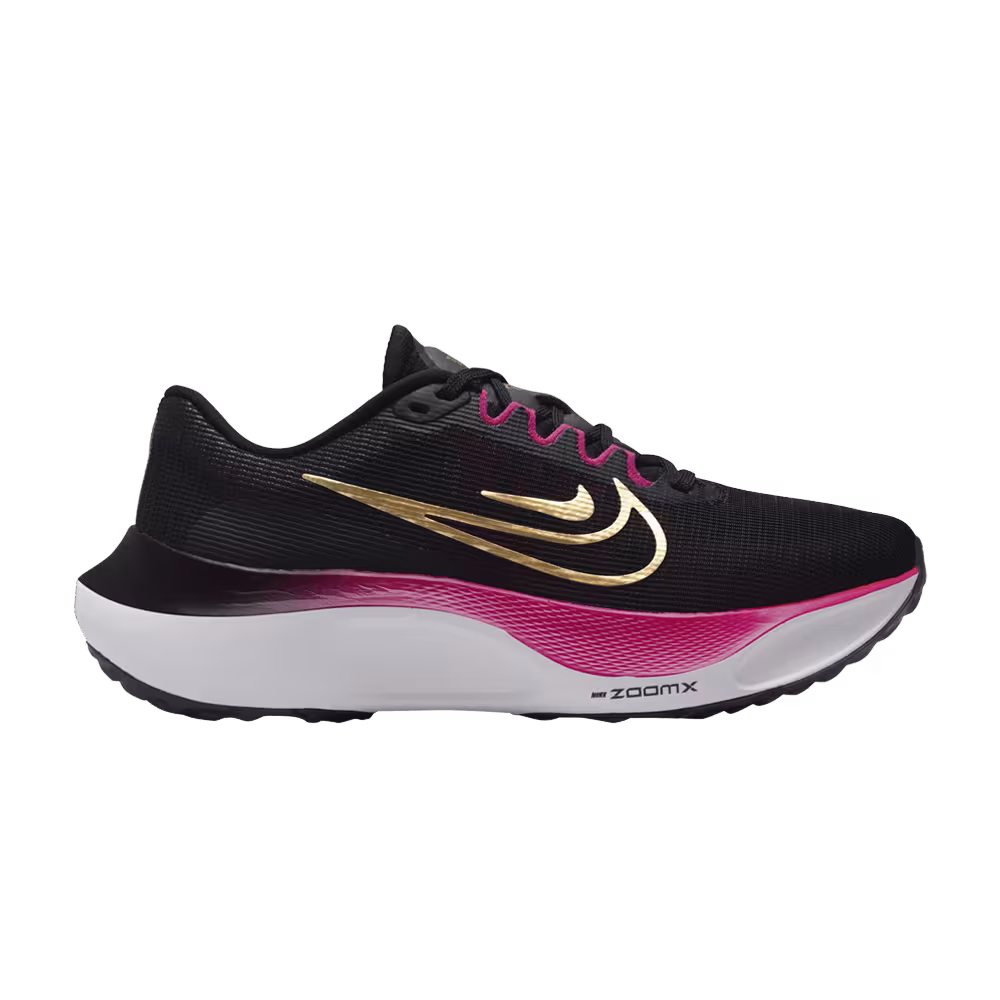 Nike Women's Zoom Fly 5 Black Gold Fireberry