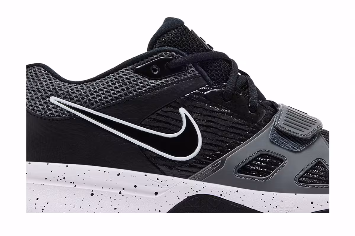 Nike Air Zoom Diamond Elite Turf Black White Splatter, view 3