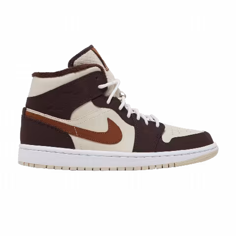 Wmns Air Jordan 1 Mid SE 'Cream Dark Chocolate'