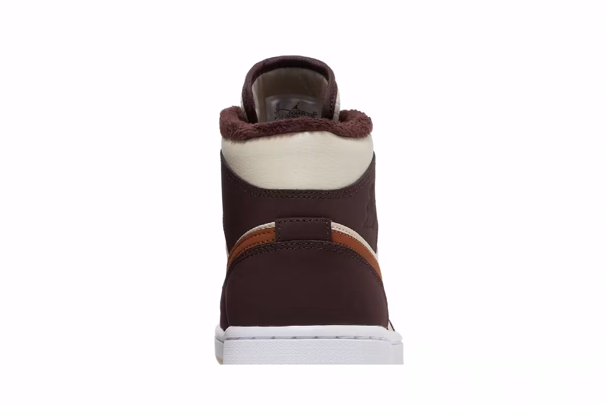 Women's Air Jordan 1 Mid SE Cream Dark Chocolate, view 8