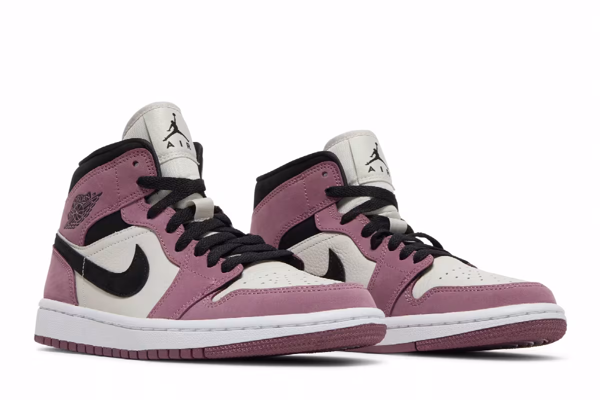 Women's Air Jordan 1 Mid SE Berry Pink, view 9