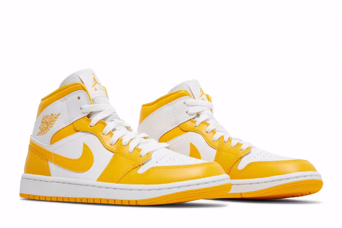 Women's Air Jordan 1 Mid University Gold, view 9