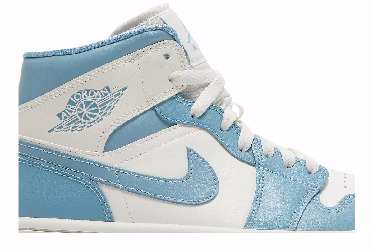 Women's Air Jordan 1 Mid University Blue, view 3