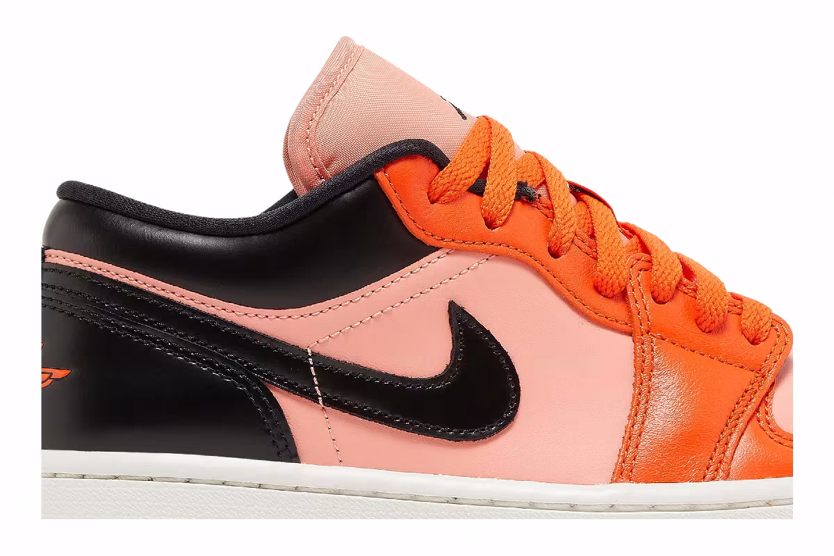Women's Air Jordan 1 Low SE Rush Orange Black, view 3