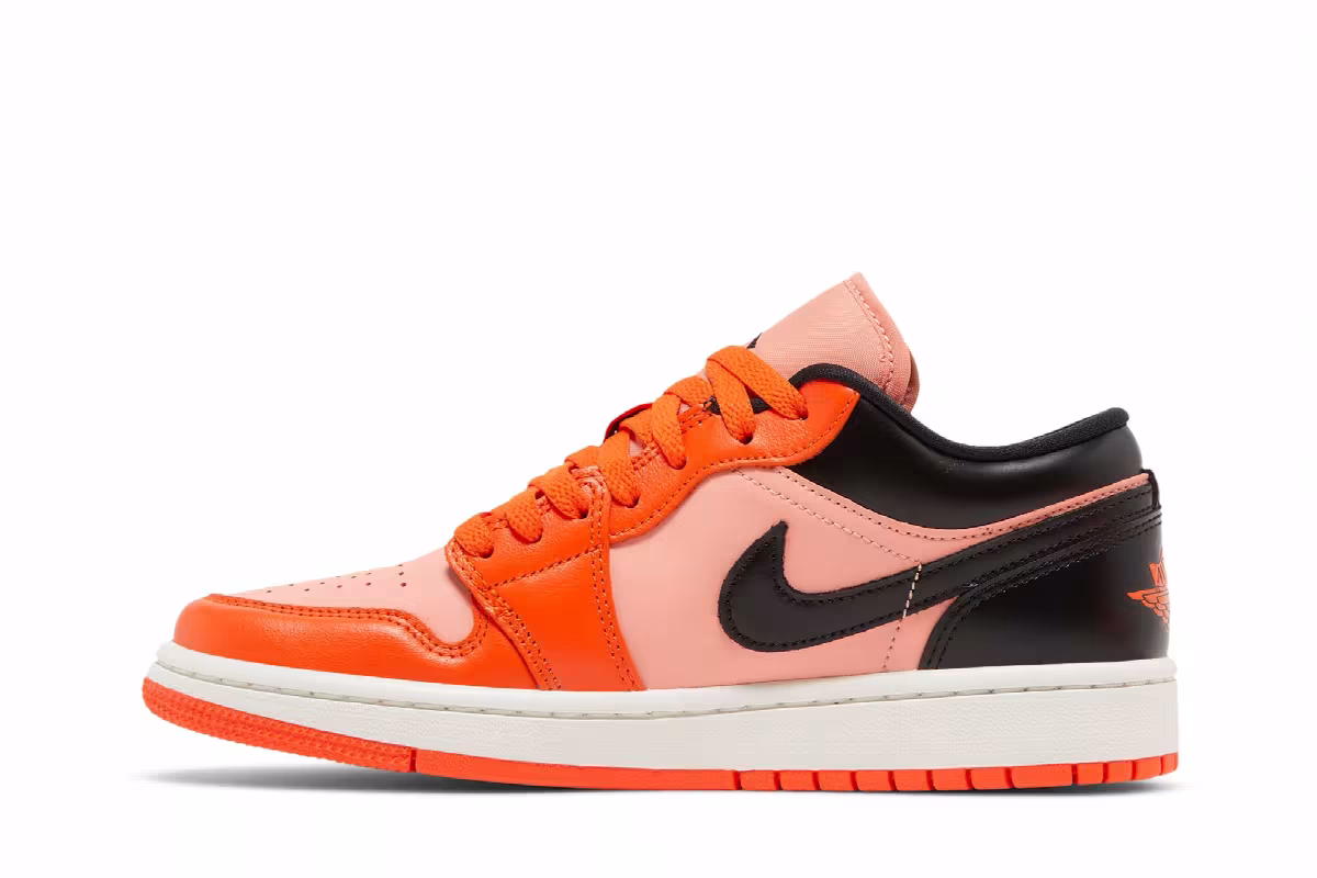 Women's Air Jordan 1 Low SE Rush Orange Black, view 4