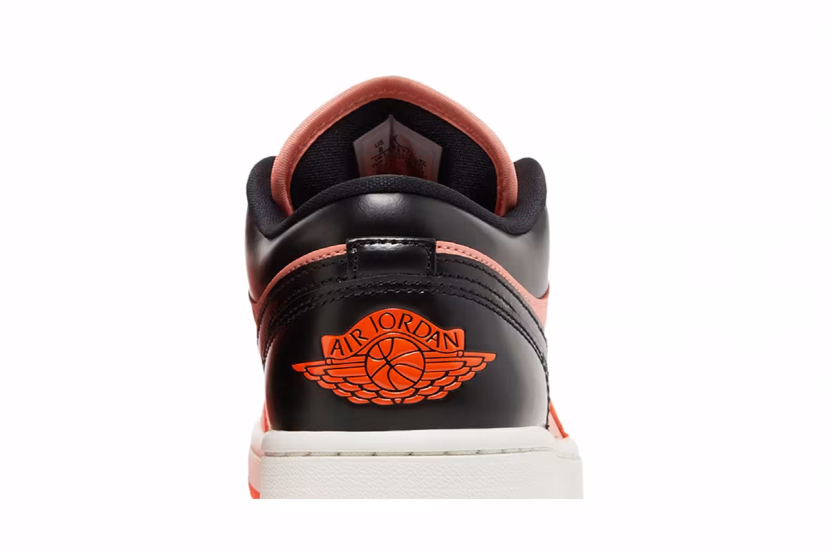 Women's Air Jordan 1 Low SE Rush Orange Black, view 8