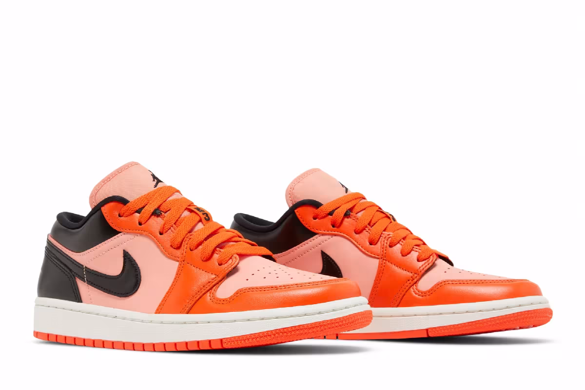 Women's Air Jordan 1 Low SE Rush Orange Black, view 9
