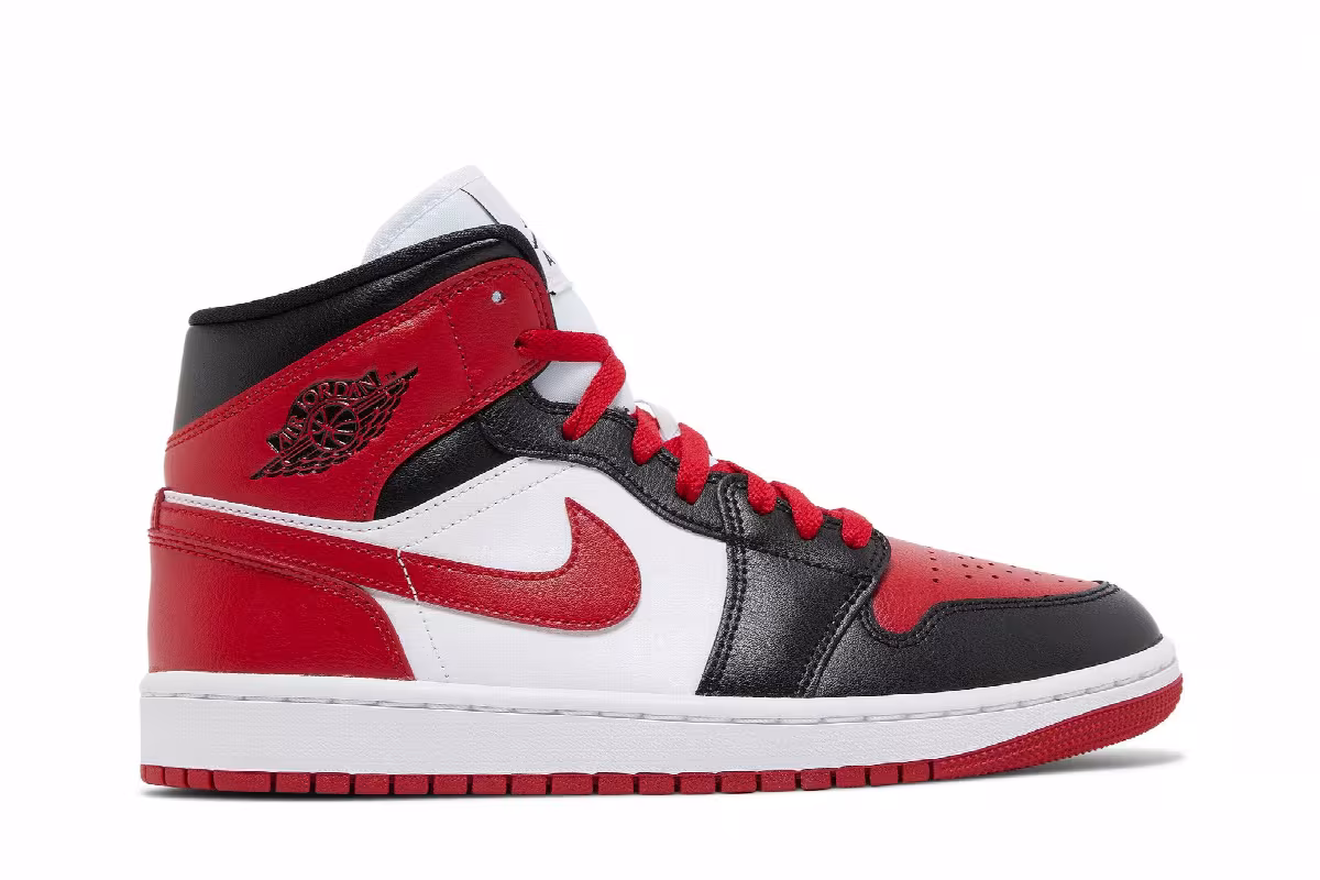 Women's Air Jordan 1 Mid Alternate Bred Toe, view 2