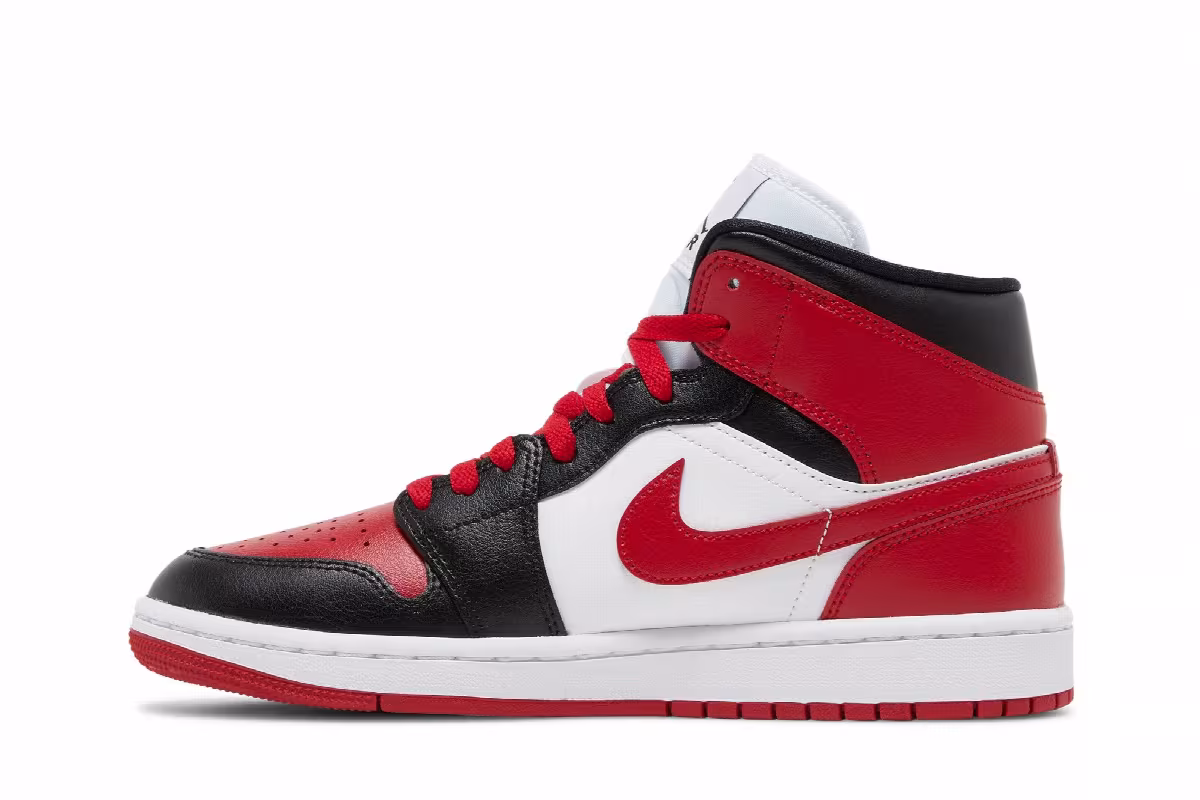 Women's Air Jordan 1 Mid Alternate Bred Toe, view 4