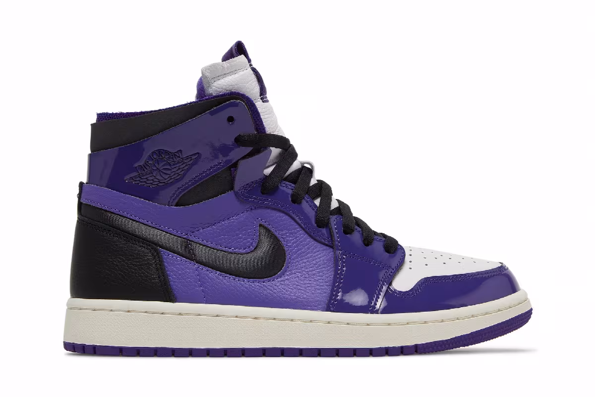 Women's Air Jordan 1 Zoom Comfort Court Purple Patent, view 2