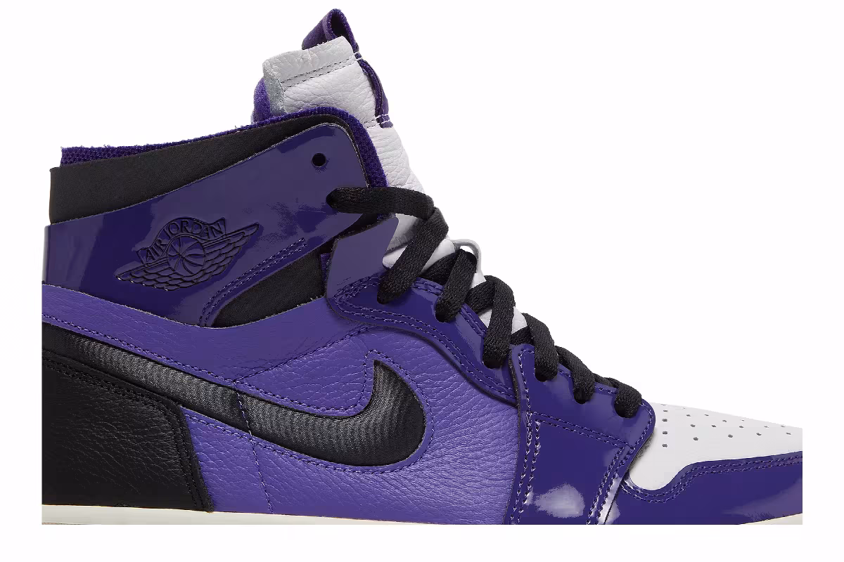 Women's Air Jordan 1 Zoom Comfort Court Purple Patent, view 3