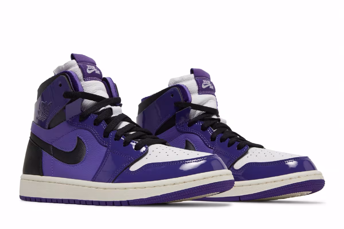 Women's Air Jordan 1 Zoom Comfort Court Purple Patent, view 9