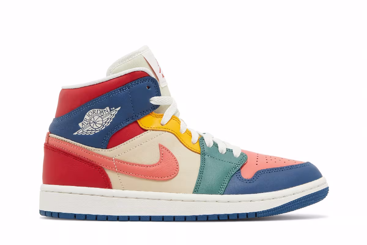 Women's Air Jordan 1 Mid SE Multi-Color, view 2