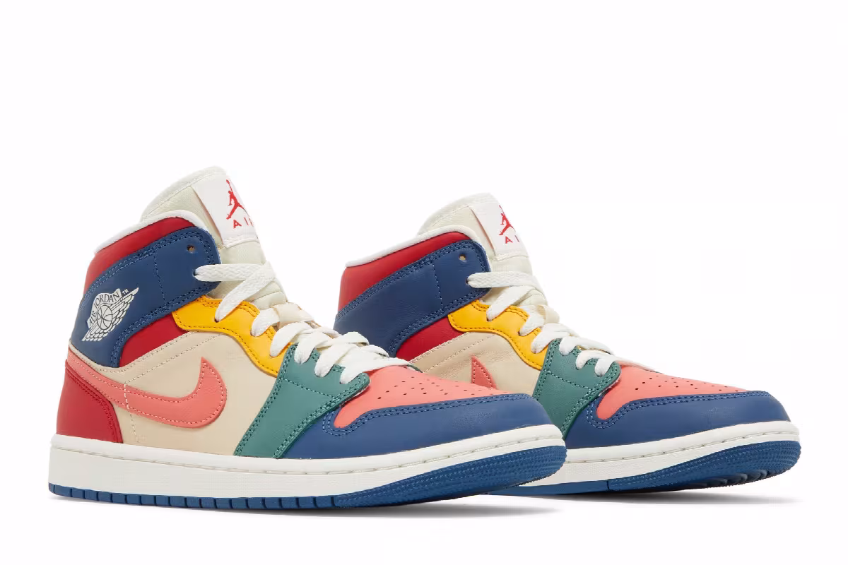 Women's Air Jordan 1 Mid SE Multi-Color, view 9