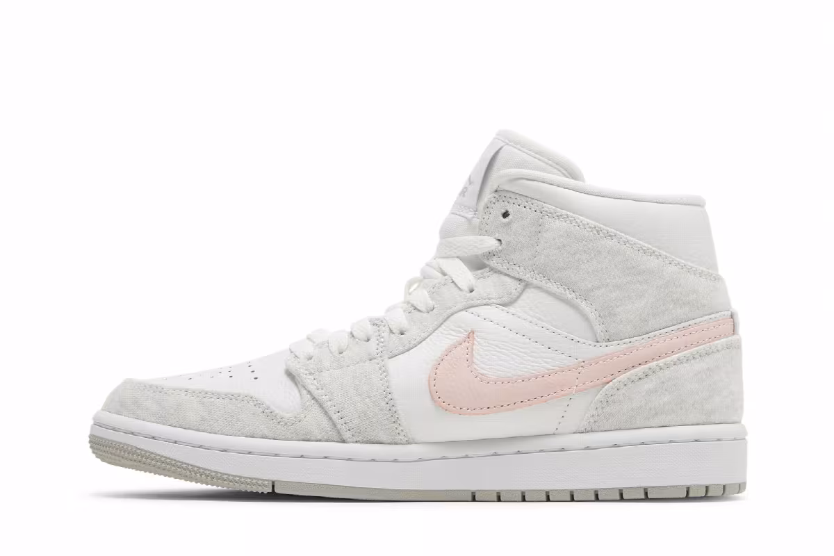 Women's Air Jordan 1 Mid SE Light Iron Ore, view 4