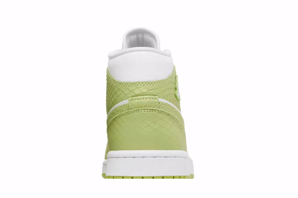 Women's Air Jordan 1 Mid SE Green Python, view 8