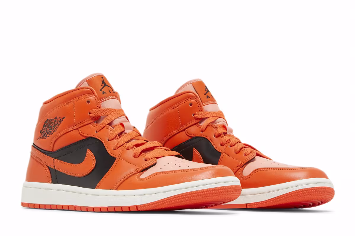 Women's Air Jordan 1 Mid SE Rush Orange, view 9