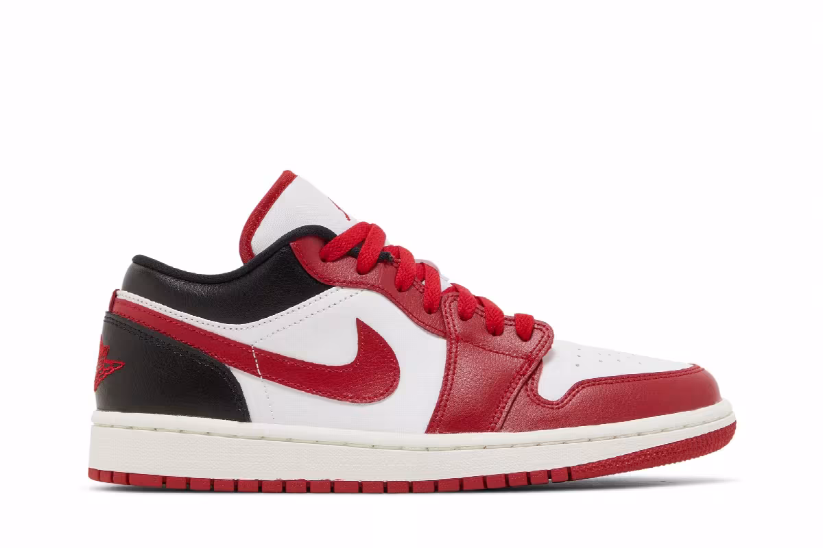 Women's Air Jordan 1 Low White Gym Red, view 2
