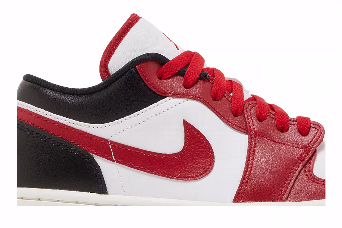 Women's Air Jordan 1 Low White Gym Red, view 3