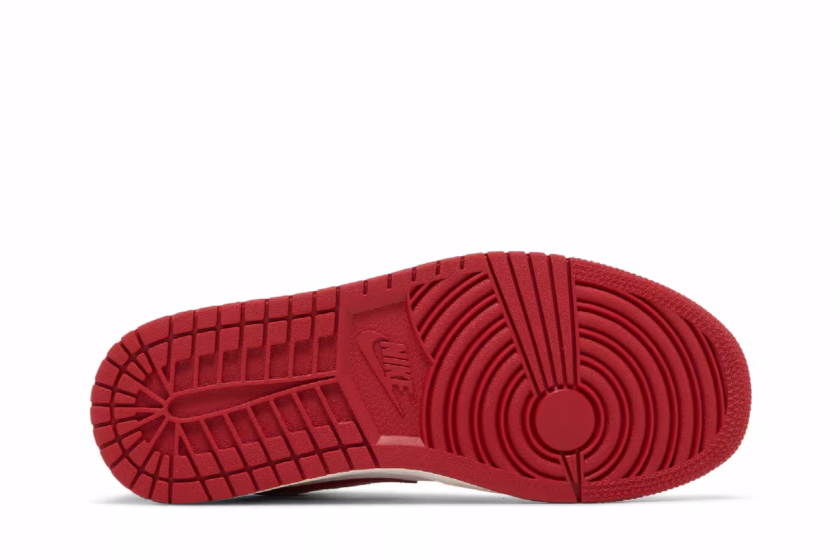 Women's Air Jordan 1 Low White Gym Red, view 5