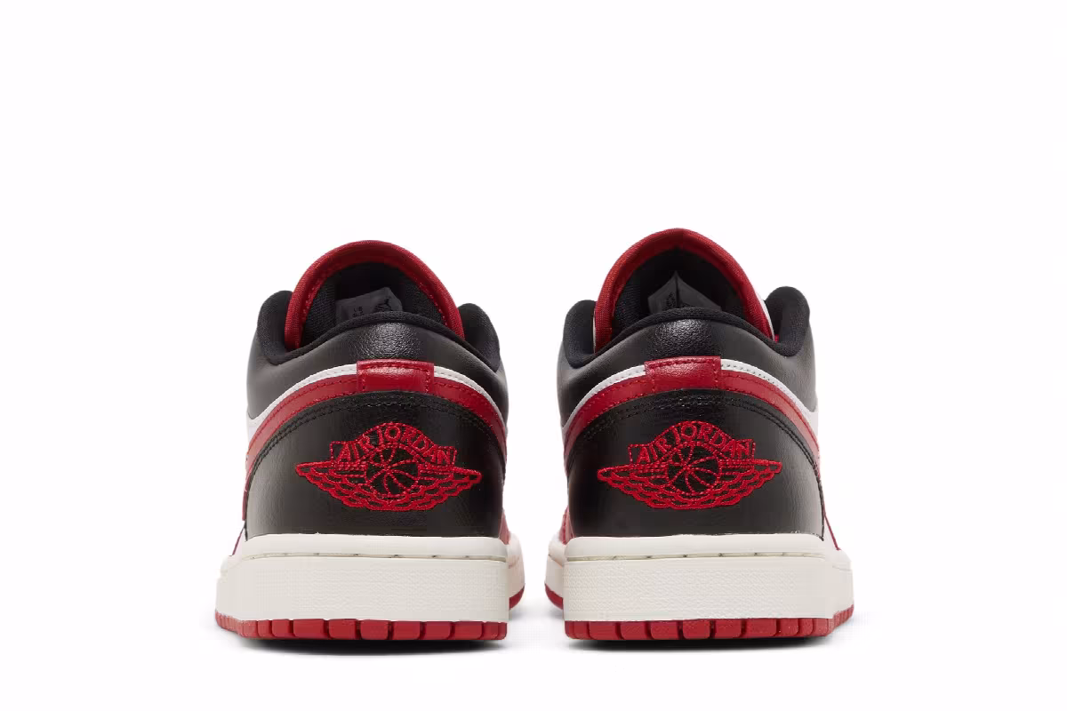 Women's Air Jordan 1 Low White Gym Red, view 7