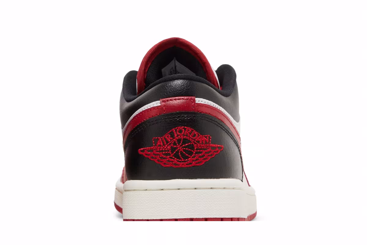 Women's Air Jordan 1 Low White Gym Red, view 8