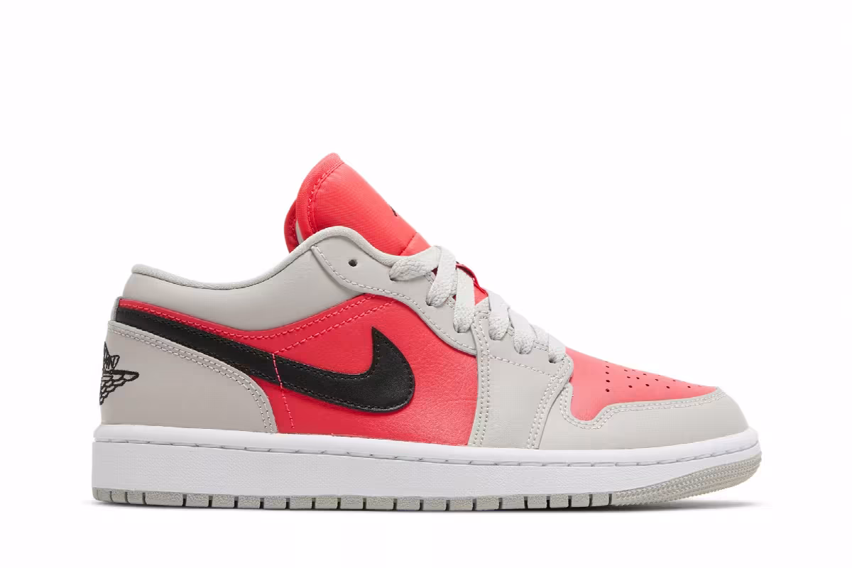 Women's Air Jordan 1 Low Light Iron Ore Siren Red, view 2