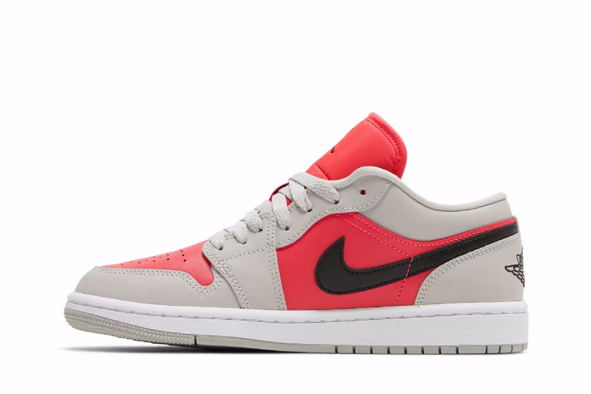 Women's Air Jordan 1 Low Light Iron Ore Siren Red, view 4