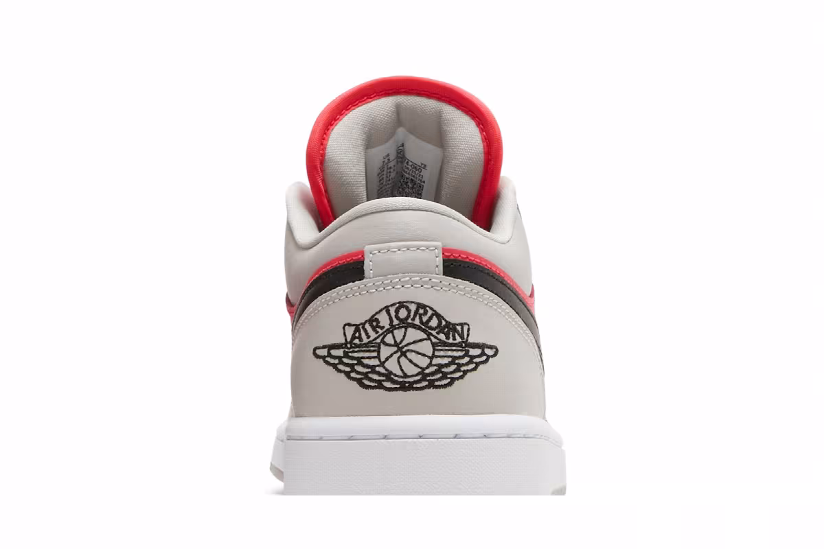 Women's Air Jordan 1 Low Light Iron Ore Siren Red, view 8