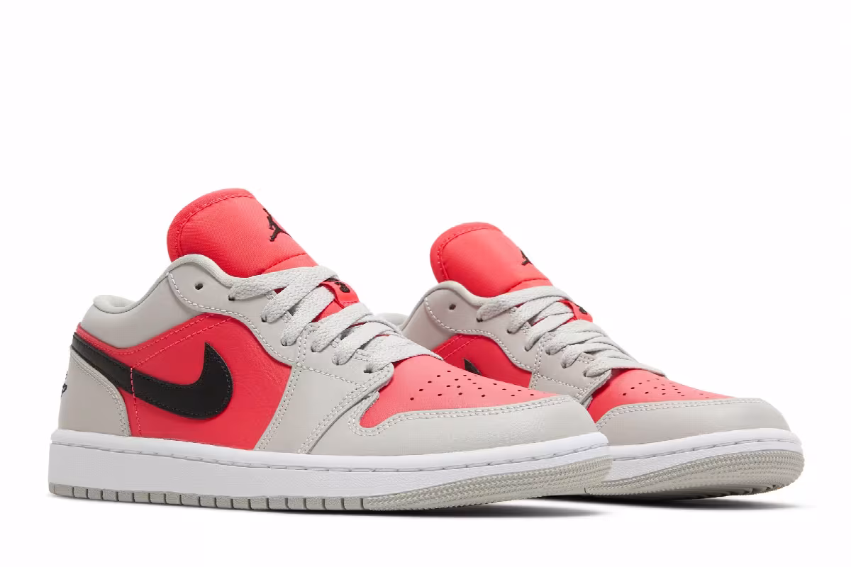 Women's Air Jordan 1 Low Light Iron Ore Siren Red, view 9