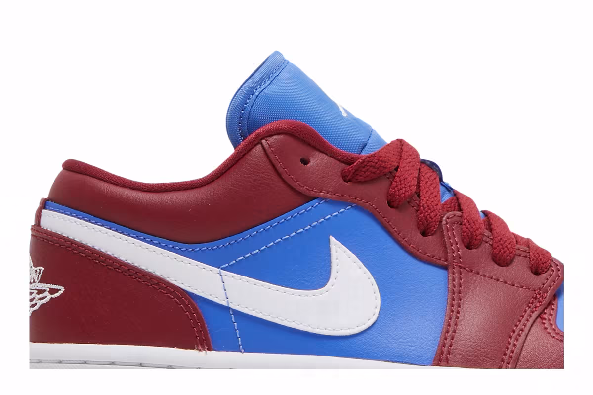 Women's Air Jordan 1 Low Deep Red Blue, view 3
