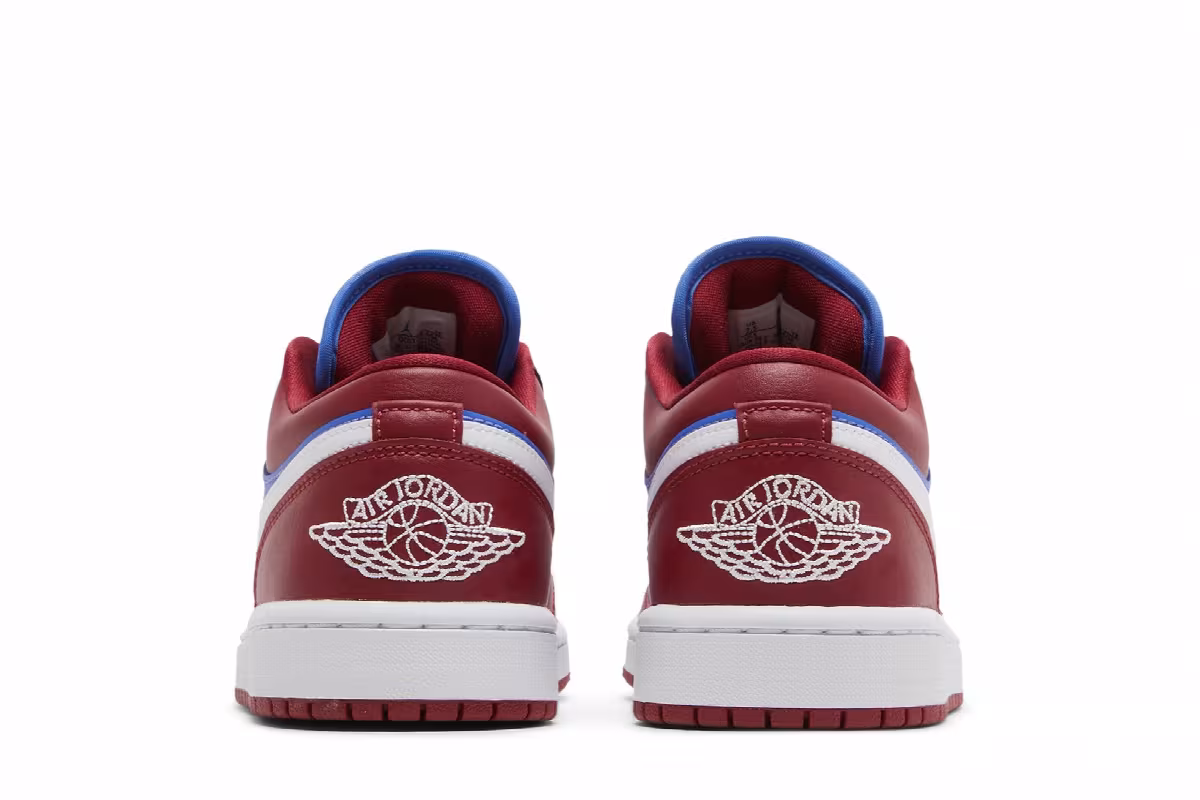 Women's Air Jordan 1 Low Deep Red Blue, view 7